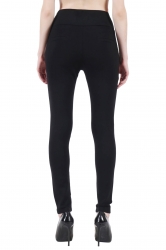 Kaga Black Solid Fit Jegging